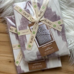 West Elm Organic Euro Pillow Shams